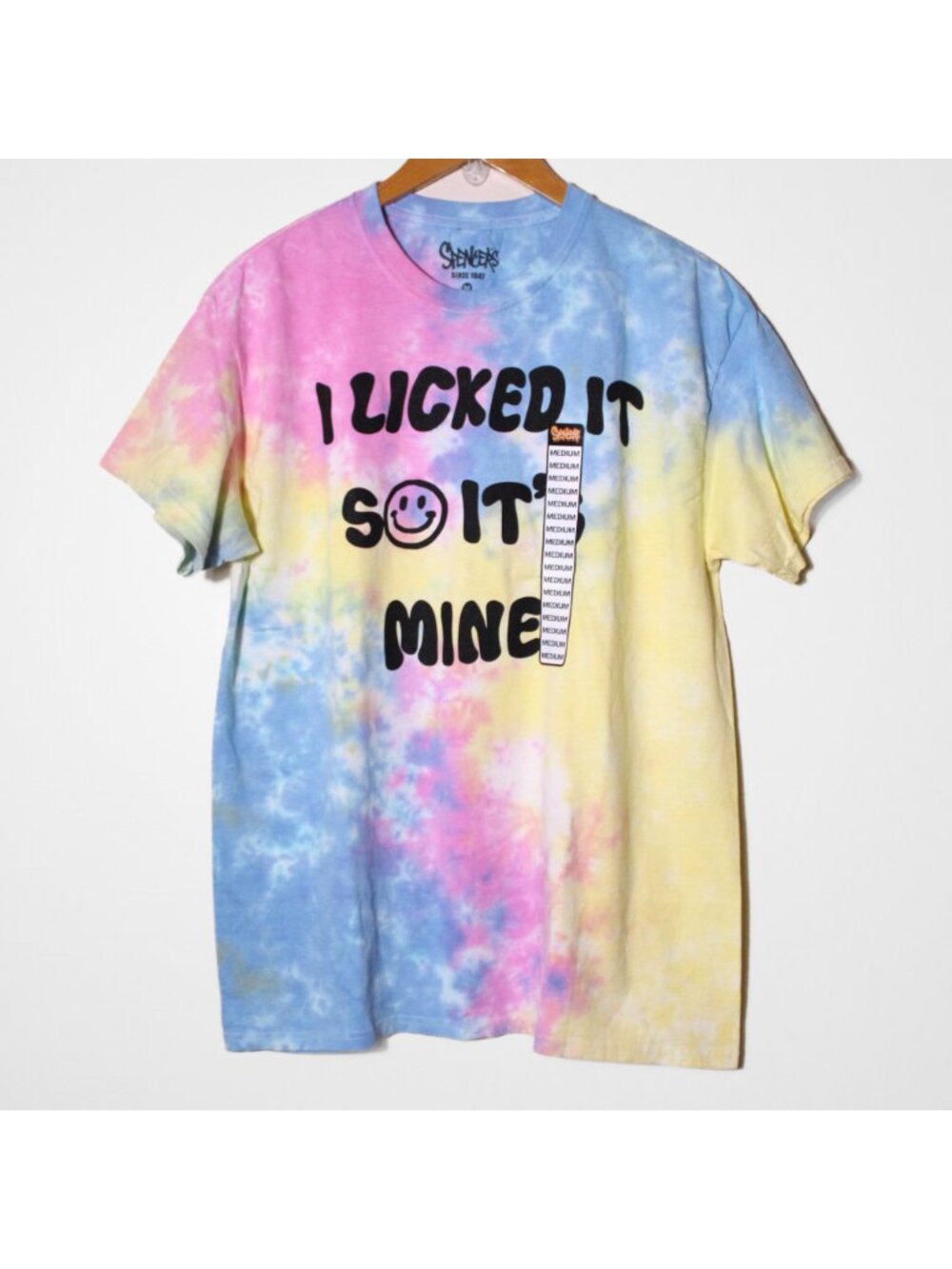 I Licked It So It's Mine Tie Dye Graphic Tee Adult Funny Size M & XL